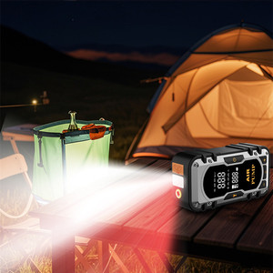 Démarreur de véhicule 12V 8000mAh, 4 en 1, booster de voiture d'urgence, gonfleur de pneus, charge rapide, lumière LED - Product Image 4