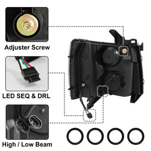 Fabricant de phares automobiles pour <span class=keywords><strong>2007</strong></span>-2013 Chevy <span class=keywords><strong>Silverado</strong></span> 1500 Phares automobiles à LED - Product Image 2