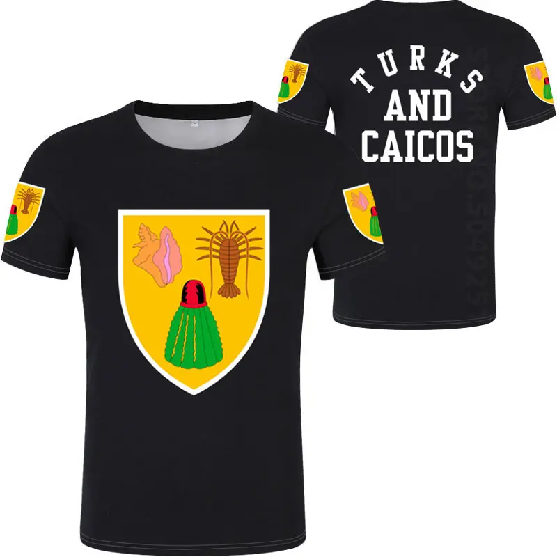 Turks En Caicos Eilanden Vervaagd Vlag Heren T-Shirt T-Shirt T-Shirt Cadeau Shirt Polyester Heren T-Shirt Korte Mouw Groothandel Casual Comfort