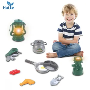 Huiye sıcak satış açık plastik eğitici çocuk oyna Pretend oyun evi kampı çocuk mutfak oyuncak