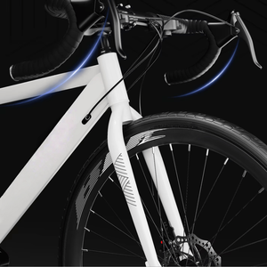Bicicleta de Carretera R6 con Cuadro de Acero de Alto Carbono Ultraligero, Neumáticos Estrechos Multivelocidad, Frenos de Disco, Capacidad de Carga de 120 kg, Manillar de 700C - Product Image 6