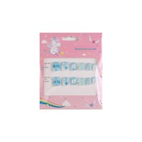 Autocollants pour ongles en métal pour enfants, faux ongles à presser, manucure complète, motifs de dessins animés, pointes en strass, kits de faux ongles