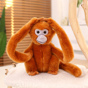 Jouet en peluche singe personnalisé, animal en peluche doux avec design personnalisé pour les enfants de 3 ans et plus, cadeau unisexe - Product Image 3