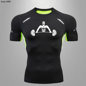 Unique Design High Performance Breathable Quick Dry Eco-Friendly Men Rash Guard Customized Logo Printed Solid Color - Product Image 3