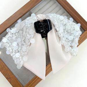 Nuevo Clip para el Cabello de Plástico Recubierto de Tela Francesa para Mujer 2025 con Lazo de Lentejuelas, Accesorios para el Cabello - Product Image 5