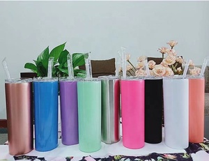 Venta al por mayor 15oz de agua tazas de doble pared de vacío de acero inoxidable aislado flaca vasos con tapa steaw - Product Image 6