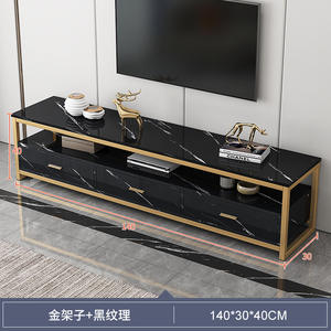 Armoire en marbre simple dans le salon moderne Table basse simple nordique Plaque de roche <span class=keywords><strong>Meuble</strong></span> <span class=keywords><strong>TV</strong></span> et table basse Combinaison - Product Image 3