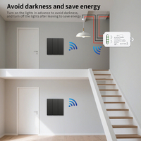 Juego de control dual de un canal de autoalimentación, interruptor impermeable RF433, interruptor cinético inalámbrico para luz/hogar inteligente