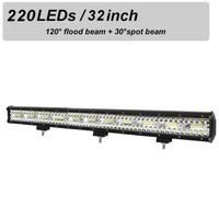 Barre LED tout-terrain 4-32 pouces 12V 24V Combo Barre lumineuse LED / Lumière de travail pour voiture Jeep Camion SUV 4x4 ATV Barre lumineuse LED Phare