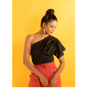 Top de un solo hombro para mujer, blusa elegante de verano, ropa informal de moda para fiesta, camisa ligera y elegante para salir - Product Image 5