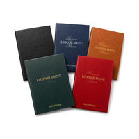 Couverture de menu personnalisée en carton rigide avec estampage à chaud doré et gaufrage à sec pour hôtels, fournisseur OEM ODM, usine, faible MOQ