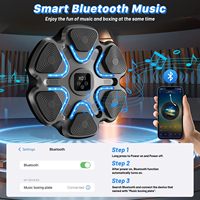 Machine de boxe musicale avec Bluetooth, entraîneur de frappe interactif avec lumières LED, fixation murale pour salle de sport à domicile, adultes et enfants