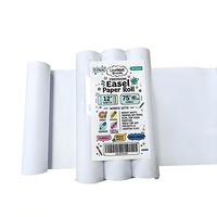 Rouleaux de papier à dessin anti-adhésif pour jeunes enfants, rouleaux de papier à dessin vierges pour le croquis et les feutres colorés, utilisation sûre