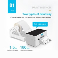 Imprimante d'étiquettes thermiques OEM 110 mm 203 DPI 160 mm/s USB sans encre pour Android/iOS, garantie 1 an, prise en charge SDK