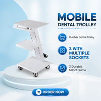 Chariot dentaire mobile à 3 niveaux pour scanner intra-oral, équipement de salon de beauté