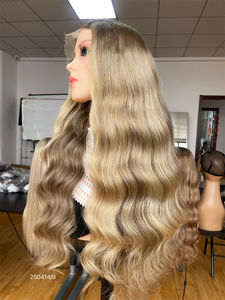 Venta caliente personalizada peluca con malla frontal de pelo virgen 24 pulgadas de encaje transparente de alto diseño para mujeres - Product Image 4