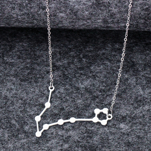 Joyería de moda Constelación Colgante Collar Señora Astrología Estrella Símbolo Acero inoxidable Zodiaco Collar - Product Image 4