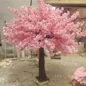 SZ04211 Indoor Outdoor Decorazione di Cerimonia Nuziale di Colore Rosa Bianco Artificiale Del Fiore di Sakura Albero Albero di Ciliegio in fiore Tavola di Nozze Centrotavola Fiore Albero