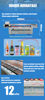 Chaîne de montage rotative automatique d'imprimantes à jet d'encre numériques machine d'impression UV pour bouteilles canettes tubes cosmétiques avec convoyeur