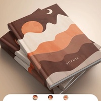 Hardcover jurnal kustom dengan kutipan positif setiap halaman