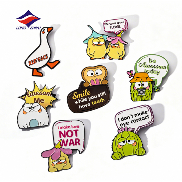LZY 20Y Manufacturer Custom Modern Antique Fashion Funny Pin Metal Brand Logo Badges Brooch Hard Soft Enamel Lapel Pins Clothes