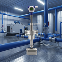 Débitmètre numérique sans fil à vortex pour air comprimé Clouds, 4G NB-IoT LoRa, pour la surveillance énergétique des usines et des installations industrielles