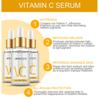 Sérum pour le visage à la vitamine C soins de la peau Anti-âge blanchiment du visage éclaircir la peau Cuidado De La Piel Vit C sérum à l'acide hyaluronique OEM