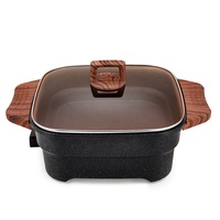 Nouvelle Marmite Électrique Multifonction Doolan pour Cuisine, Poêle Antiadhésive Polyvalente, Casserole Électrique pour l'Europe du Sud-Est