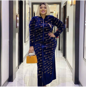African Velvet Long <strong>Dress</strong> Fashion Lady Warm <strong>Coat</strong> - Product Image 1