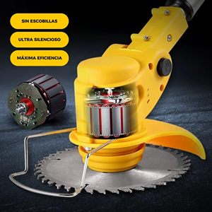 21V Weed Wacker Cordless Grass Trimmer Stringless <b>Brush</b> Cutter Eater Edger Lawn Mower <b>Wheels</b> for Garden Yard 21V Cordless Design - Product Image 3