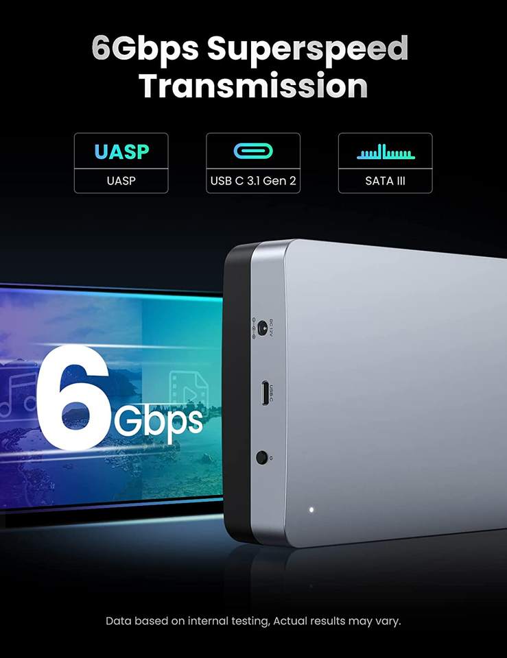 UGREEN SATA Hard Drive Enclosure - Thumbnail 3