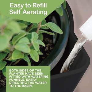 King's Gardening Clever Pot-Arrosage automatique pour une utilisation intérieure et extérieure, indicateur de niveau d'eau animé pour les yeux, jardinière résistante aux UV - Product Image 2