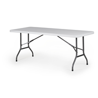 Table de chevalet pliante en plastique de 3.5cm d'épaisseur blanche de vente chaude 6ft