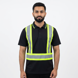 Camiseta Polo de Seguridad de Alta Visibilidad para Trabajo, Poliéster/Algodón, Transpirable, Impresión por Transferencia de Calor, Reflectante, Unisex - Product Image 1
