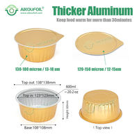 Vente en gros de boîtes à lunch jetables en aluminium contenant épaissi résistant à la chaleur avec couvercle scellé pour emballage de barbecue