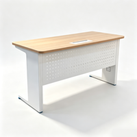 Bureau d'étude moderne en bois pour enfants, chambre à coucher, bureau à domicile, écriture, ordinateur, hauteur fixe, plateau robuste