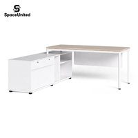 Bureau de direction de luxe SpaceUnitedLuxury, design en forme de L avec texture en relief, bureau de superviseur confortable