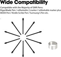 Pointes de rechange durables en plastique pour stylet, 10 pièces + outil, compatibles avec la tablette Boox PenNote Air2 Plus, REXIAO