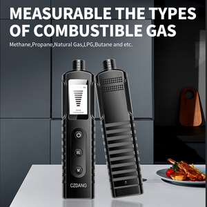 Meetbaar Methaan, Propaan, Aardgas, Lpg, Butaan 50ppm ~ 1000ppm Brandbaar Gas Detector Tester Met Geluid En Licht Alarm - Product Image 2