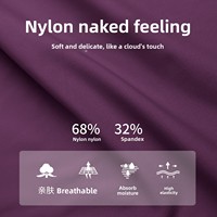 Set Yoga 2 Potong Wanita Pinggang Tinggi, Bernapas, Elastis, Membentuk Tubuh dengan Kantong, Bahan Nylon Spandex, untuk Olahraga Fitness