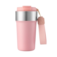 Tasse à café isotherme mini en acier inoxydable 304 de haute qualité, épaissie, avec cordon, isolation thermique 6-12 heures, portable pour extérieur et voiture