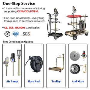 55 גלון תוף גריז יחידת משאבת אוויר 16 גל. ערכת משאבת שומן פנאומטית מופעל אוויר 200l עבור תוף - Product Image 2