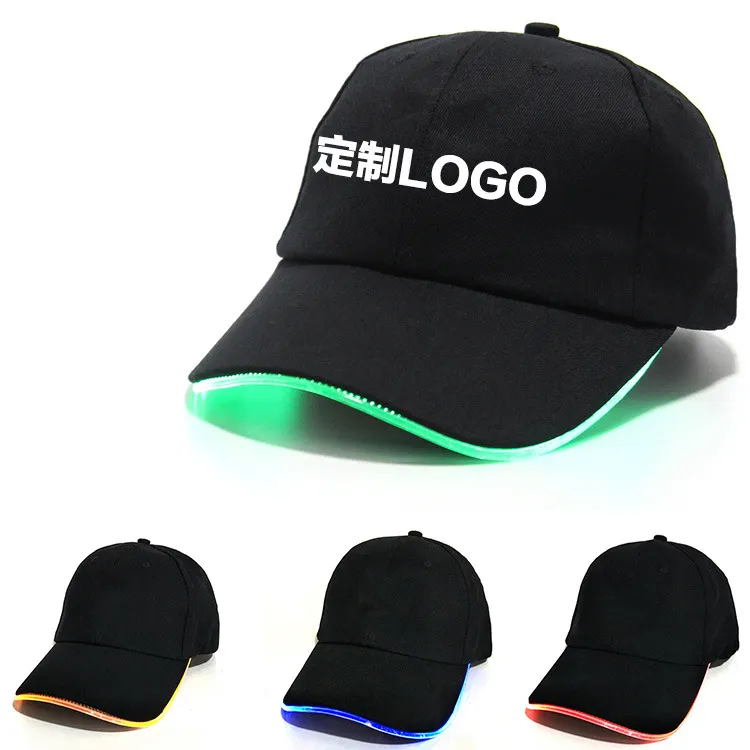 Siyah 5 LED ışıkları ile şapka balıkçılık açık yürüyüş ayarlanabilir kayış şapka gece çalışma kamp beyzbol şapkası