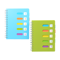 Carnet à spirale pour étudiants avec pages d'indexation colorées, couverture en PP, étanche, pour la salle de classe, carnet à spirale pour gribouillage, directement de l'usine