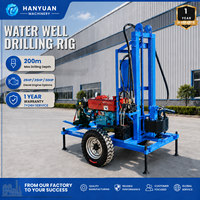 Petite foreuse de puits d’eau 200m machine portable de forage de puits d’eau approvisionnement rural garantie 1 an direct usine