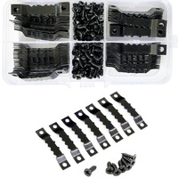 100PCS Cadre Double Trou En Dent De Scie Crochets Suspendus Kit avec Vis pour Peintures Photos Art Photo Cintres