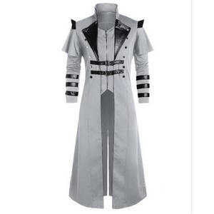 Venta al por mayor Mens Victorian Gothic Hooded Jacket Vintage Medieval Steampunk Black <span class=keywords><strong>Split</strong></span> Jacket para Halloween - Product Image 3
