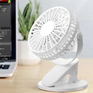 Portable USB Table Clip-on Type Rechargeable Cooling Rotation Fan quiet sleep adjustable 360 rotating Desk Mini Fan for working