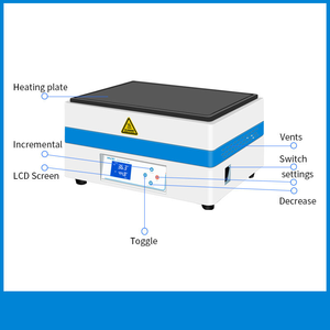 Placa Calefactora de Grafito Veidt Lab 400x300mm, 250°C-450°C, 220V, con Componente de Motor Central HX-SP400, Alta Temperatura - Product Image 5