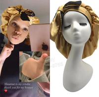 Bonnets colorés et enveloppes de cheveux en satin bonnet de cheveux en soie avec longue bande de cravate femmes logo personnalisé grands bonnets de créateur